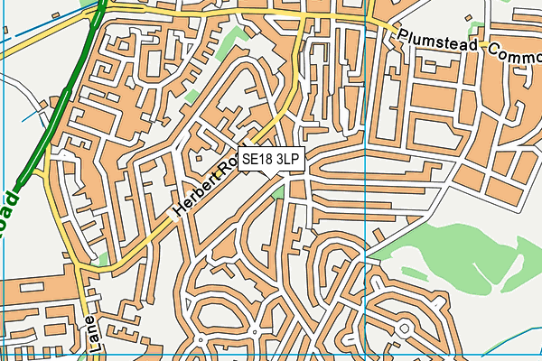 SE18 3LP map - OS VectorMap District (Ordnance Survey)