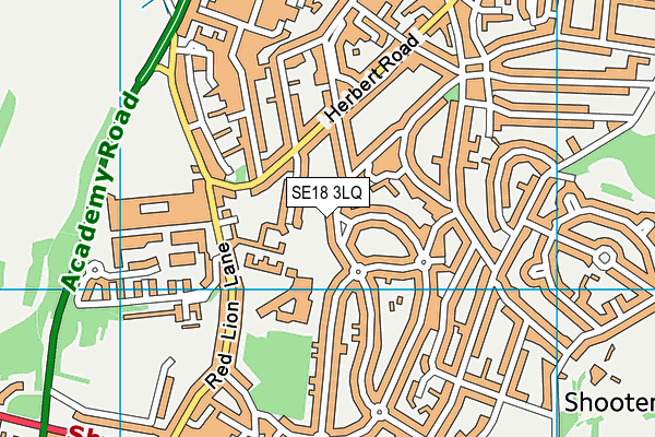 SE18 3LQ map - OS VectorMap District (Ordnance Survey)