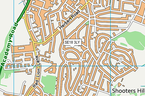 SE18 3LY map - OS VectorMap District (Ordnance Survey)
