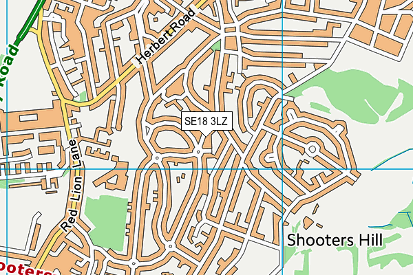 SE18 3LZ map - OS VectorMap District (Ordnance Survey)