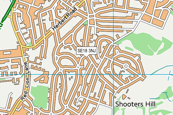 SE18 3NJ map - OS VectorMap District (Ordnance Survey)