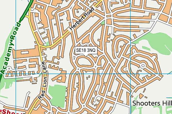 SE18 3NQ map - OS VectorMap District (Ordnance Survey)