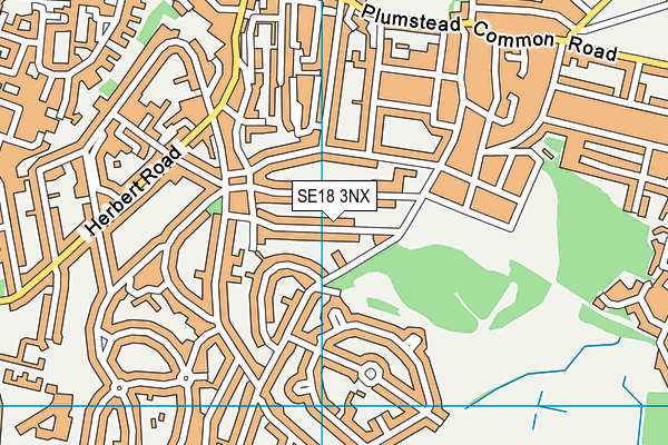 SE18 3NX map - OS VectorMap District (Ordnance Survey)