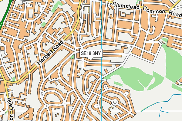 SE18 3NY map - OS VectorMap District (Ordnance Survey)