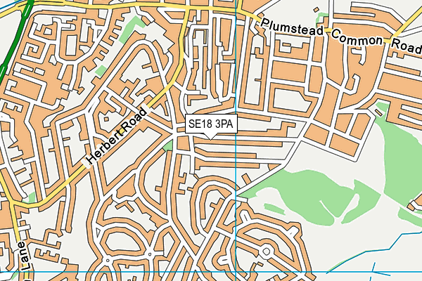SE18 3PA map - OS VectorMap District (Ordnance Survey)