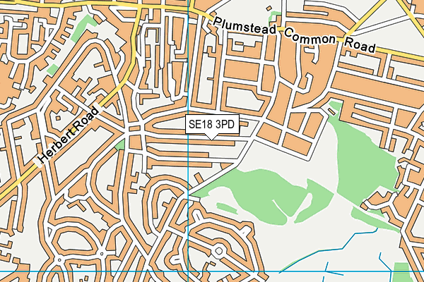 SE18 3PD map - OS VectorMap District (Ordnance Survey)