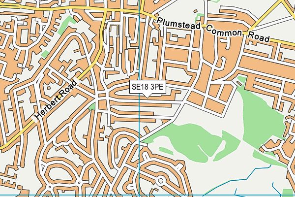 SE18 3PE map - OS VectorMap District (Ordnance Survey)