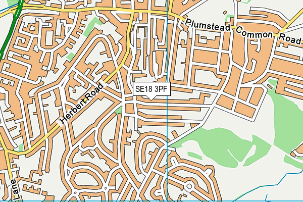 SE18 3PF map - OS VectorMap District (Ordnance Survey)