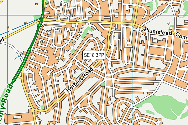 SE18 3PP map - OS VectorMap District (Ordnance Survey)