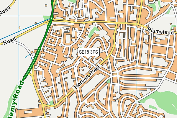 SE18 3PS map - OS VectorMap District (Ordnance Survey)
