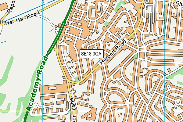SE18 3QA map - OS VectorMap District (Ordnance Survey)