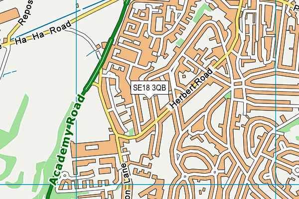 SE18 3QB map - OS VectorMap District (Ordnance Survey)