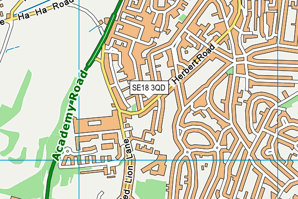 SE18 3QD map - OS VectorMap District (Ordnance Survey)
