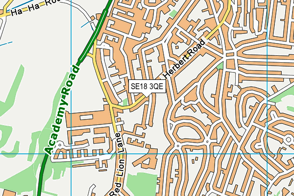 SE18 3QE map - OS VectorMap District (Ordnance Survey)