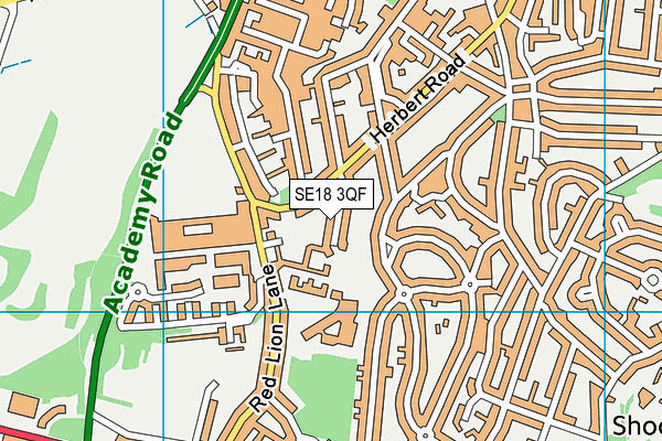 SE18 3QF map - OS VectorMap District (Ordnance Survey)