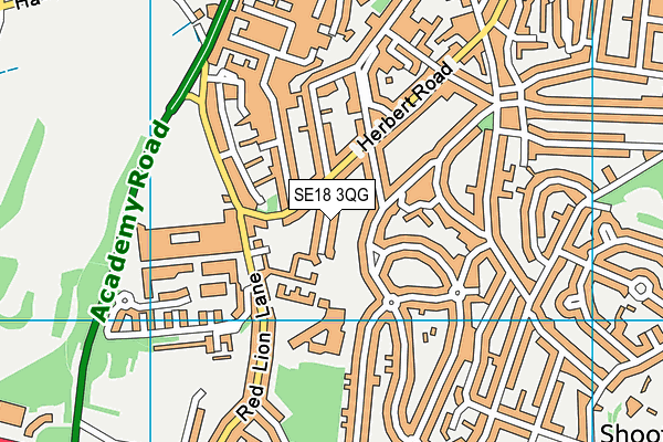 SE18 3QG map - OS VectorMap District (Ordnance Survey)