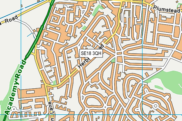 SE18 3QH map - OS VectorMap District (Ordnance Survey)