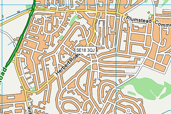 SE18 3QJ map - OS VectorMap District (Ordnance Survey)