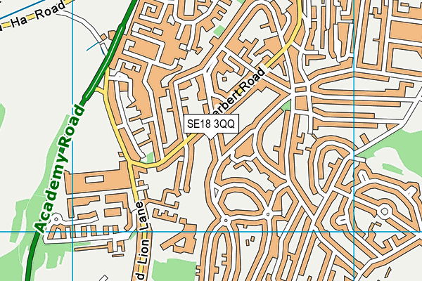 SE18 3QQ map - OS VectorMap District (Ordnance Survey)