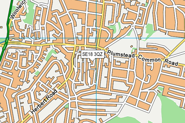 SE18 3QZ map - OS VectorMap District (Ordnance Survey)