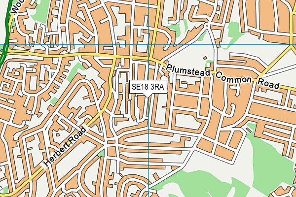 SE18 3RA map - OS VectorMap District (Ordnance Survey)