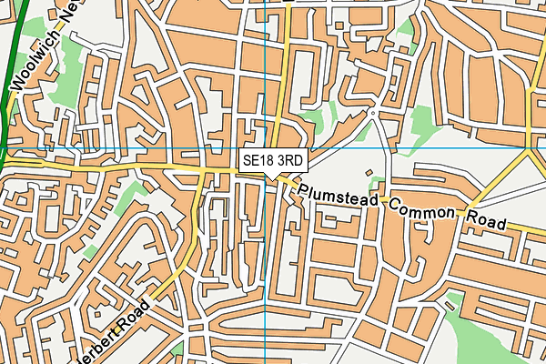 SE18 3RD map - OS VectorMap District (Ordnance Survey)