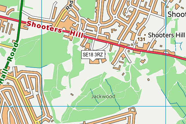 SE18 3RZ map - OS VectorMap District (Ordnance Survey)