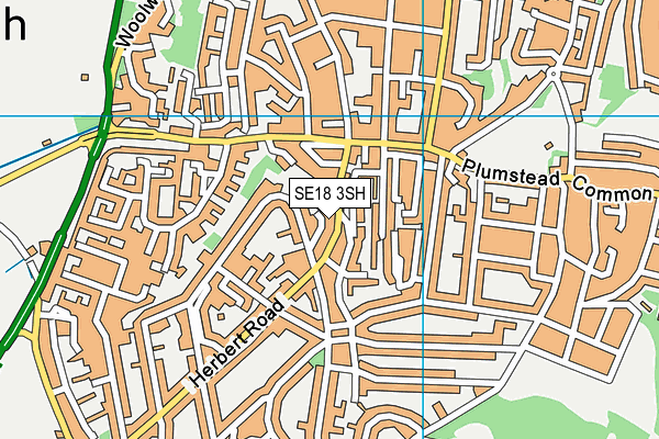 SE18 3SH map - OS VectorMap District (Ordnance Survey)