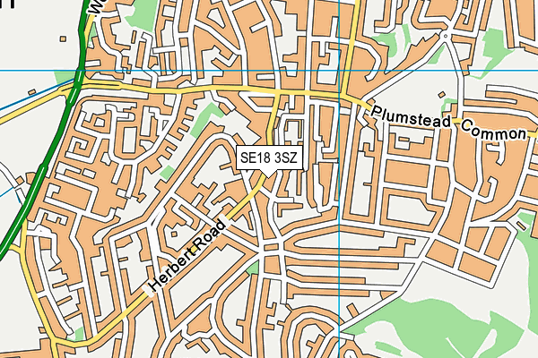 Gordon's Gymnasium (Closed) map (SE18 3SZ) - OS VectorMap District (Ordnance Survey)