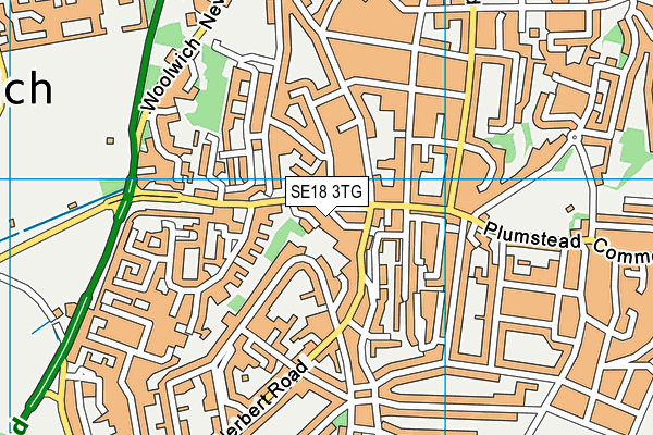 SE18 3TG map - OS VectorMap District (Ordnance Survey)