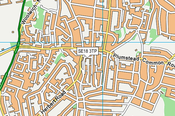 SE18 3TP map - OS VectorMap District (Ordnance Survey)