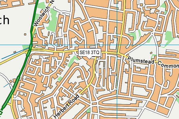 SE18 3TQ map - OS VectorMap District (Ordnance Survey)