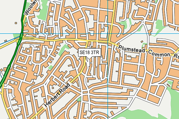 SE18 3TR map - OS VectorMap District (Ordnance Survey)