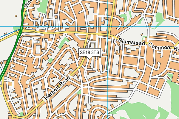 SE18 3TS map - OS VectorMap District (Ordnance Survey)