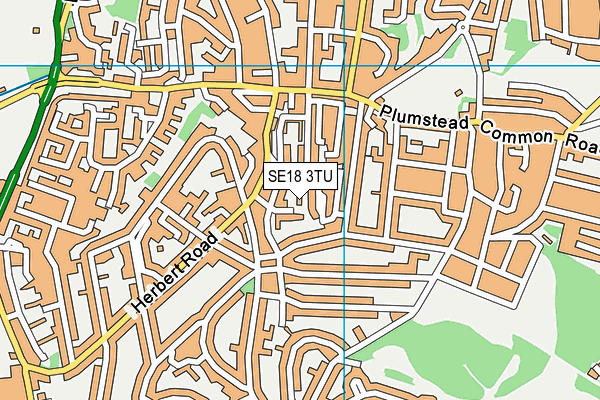 SE18 3TU map - OS VectorMap District (Ordnance Survey)