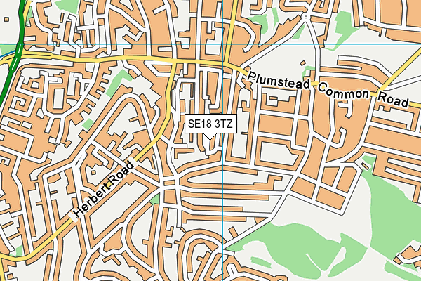 SE18 3TZ map - OS VectorMap District (Ordnance Survey)
