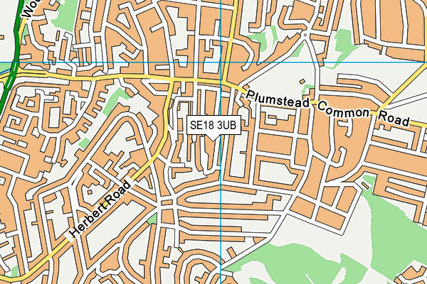 SE18 3UB map - OS VectorMap District (Ordnance Survey)