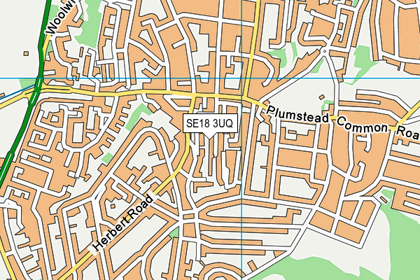 SE18 3UQ map - OS VectorMap District (Ordnance Survey)