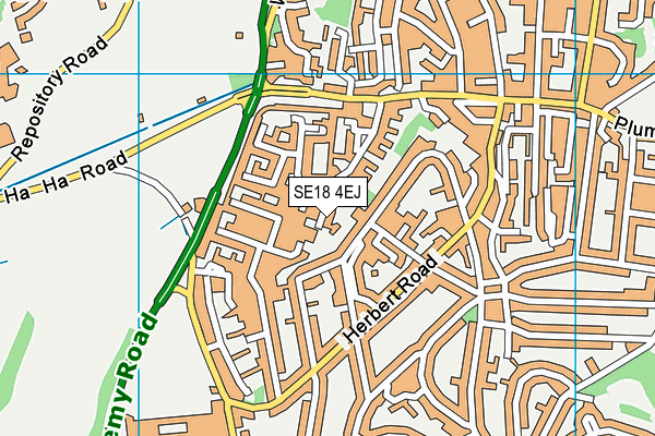 SE18 4EJ map - OS VectorMap District (Ordnance Survey)