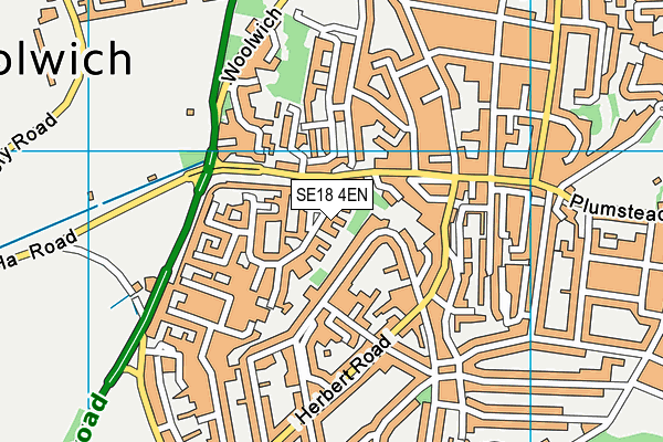 SE18 4EN map - OS VectorMap District (Ordnance Survey)