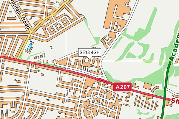 SE18 4GH map - OS VectorMap District (Ordnance Survey)