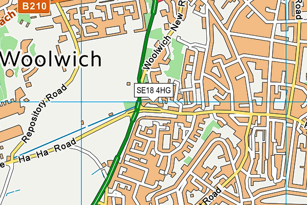 SE18 4HG map - OS VectorMap District (Ordnance Survey)
