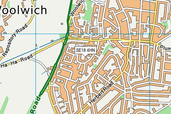 SE18 4HN map - OS VectorMap District (Ordnance Survey)