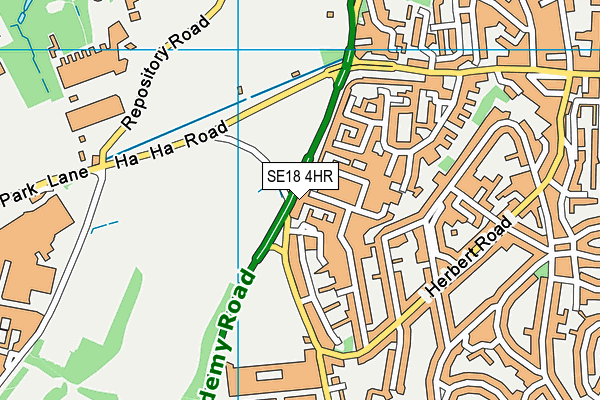SE18 4HR map - OS VectorMap District (Ordnance Survey)
