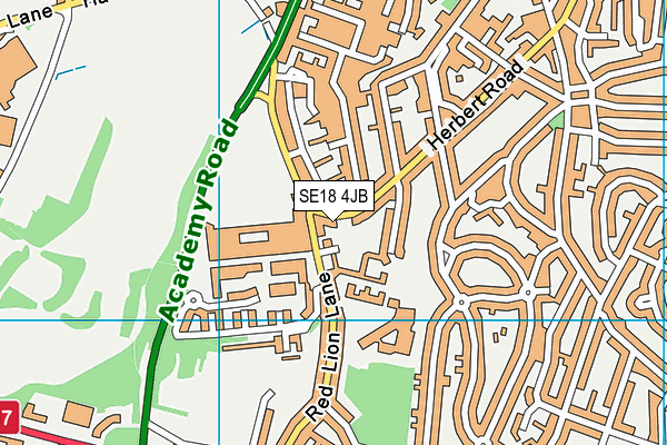 SE18 4JB map - OS VectorMap District (Ordnance Survey)