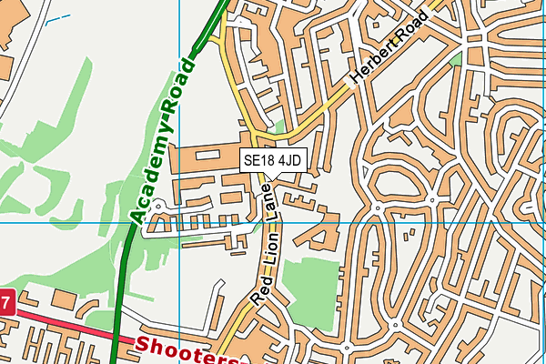 SE18 4JD map - OS VectorMap District (Ordnance Survey)