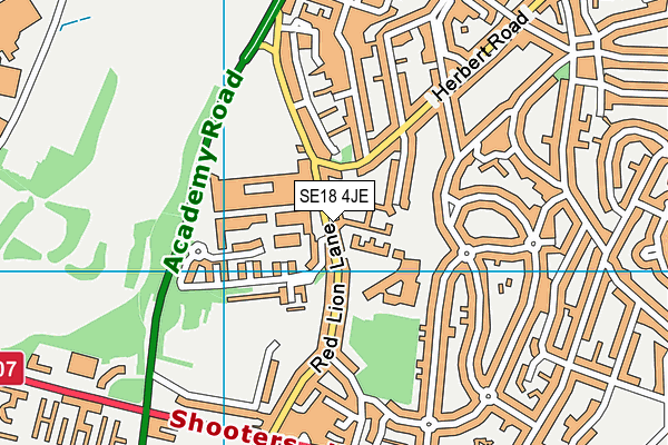 SE18 4JE map - OS VectorMap District (Ordnance Survey)