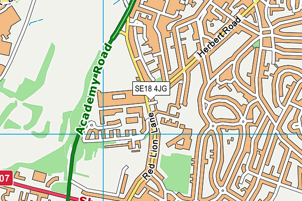 SE18 4JG map - OS VectorMap District (Ordnance Survey)