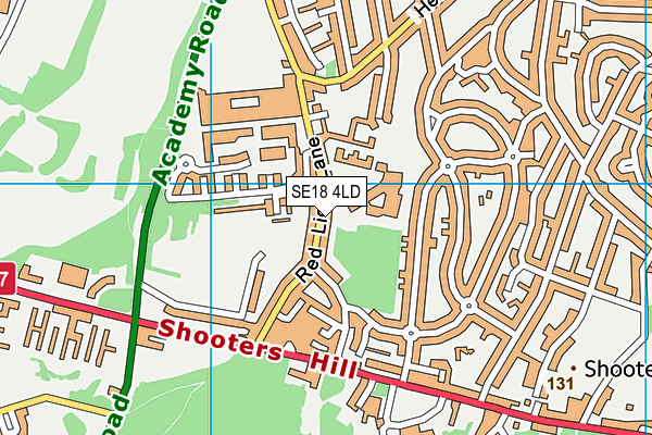 Shooters Hill Sixth Form College map (SE18 4LD) - OS VectorMap District (Ordnance Survey)