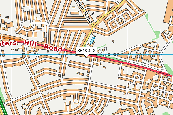 SE18 4LX map - OS VectorMap District (Ordnance Survey)